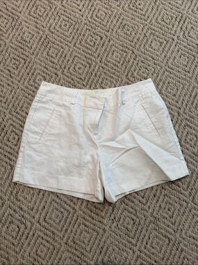 LOFT White Tailored Linen-Blend Shorts